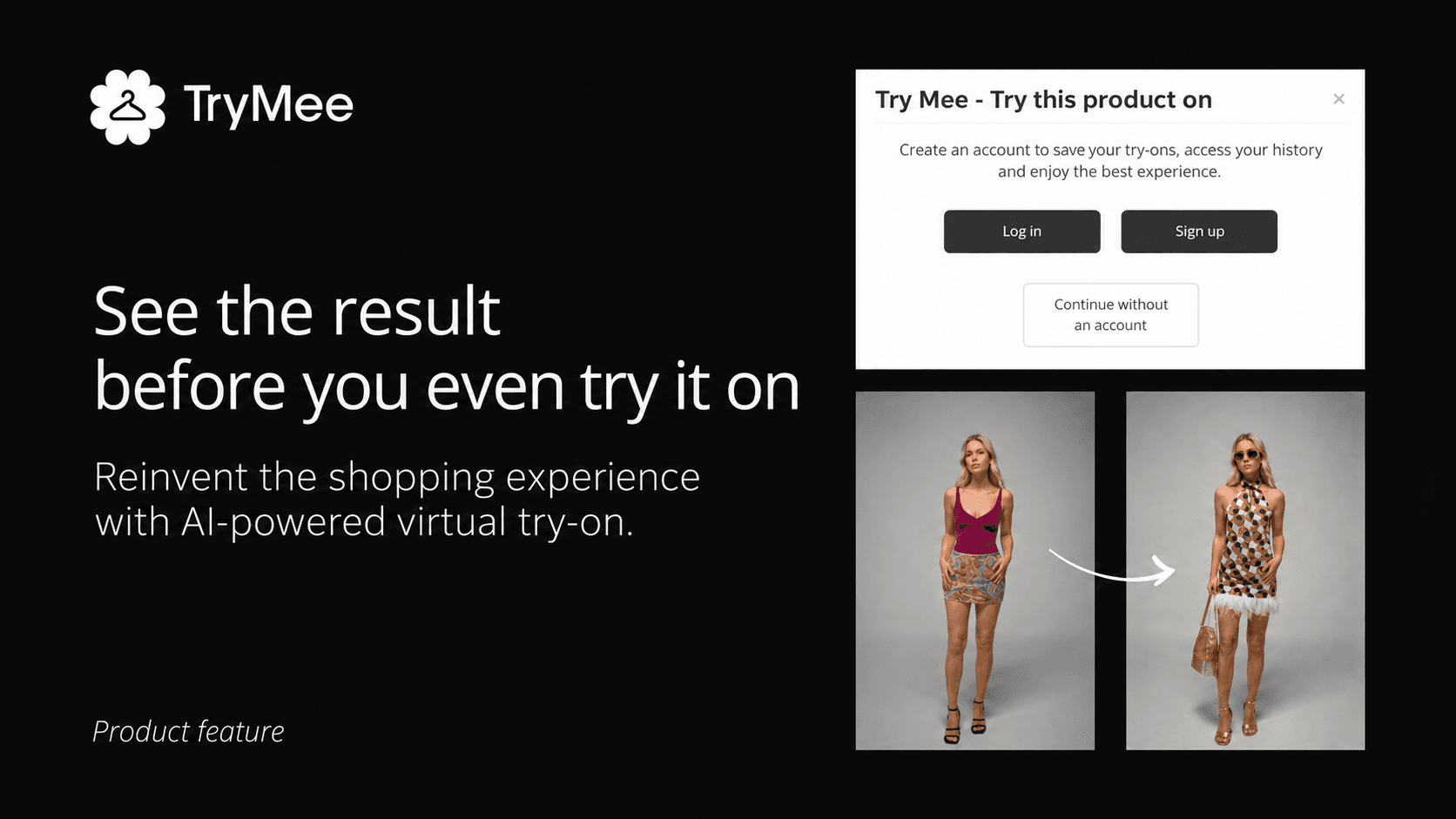 Fashion model showcasing virtual try-on